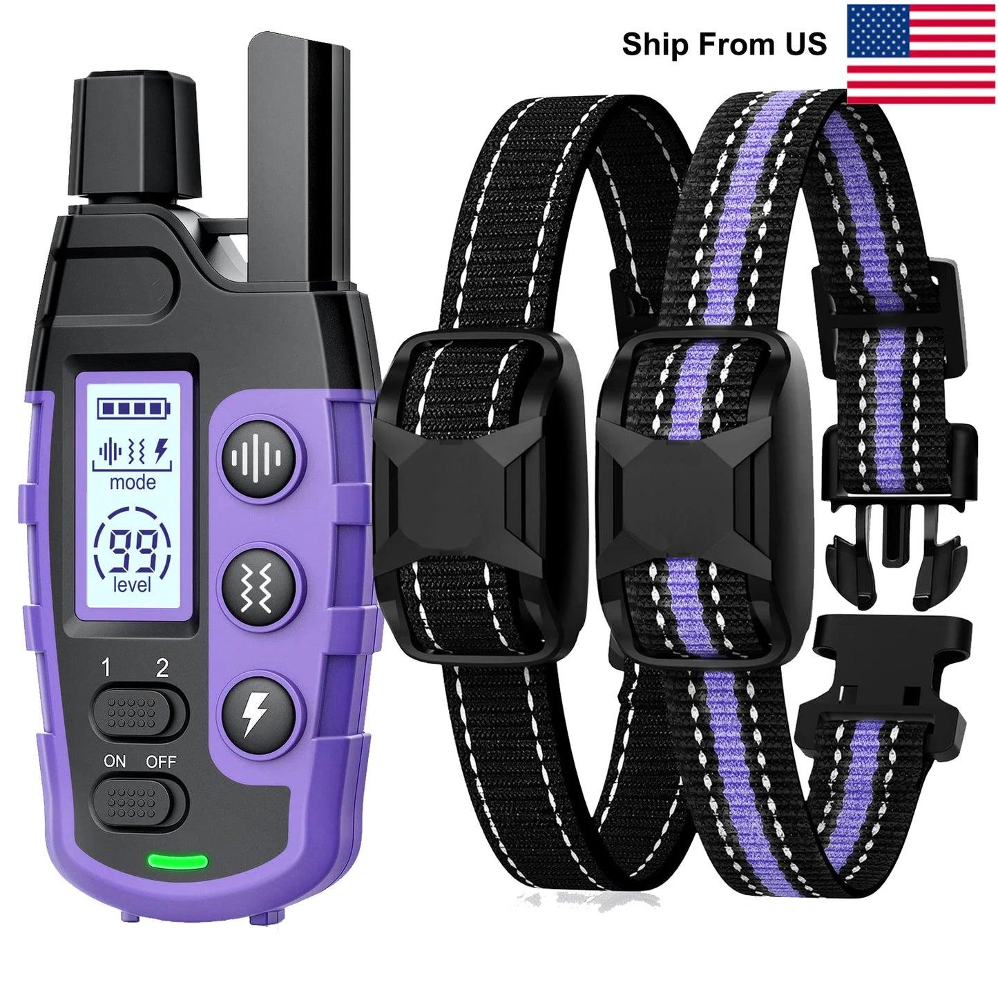 WXRPET Waterproof Dog Training Collar Remote Control Beep Vibration