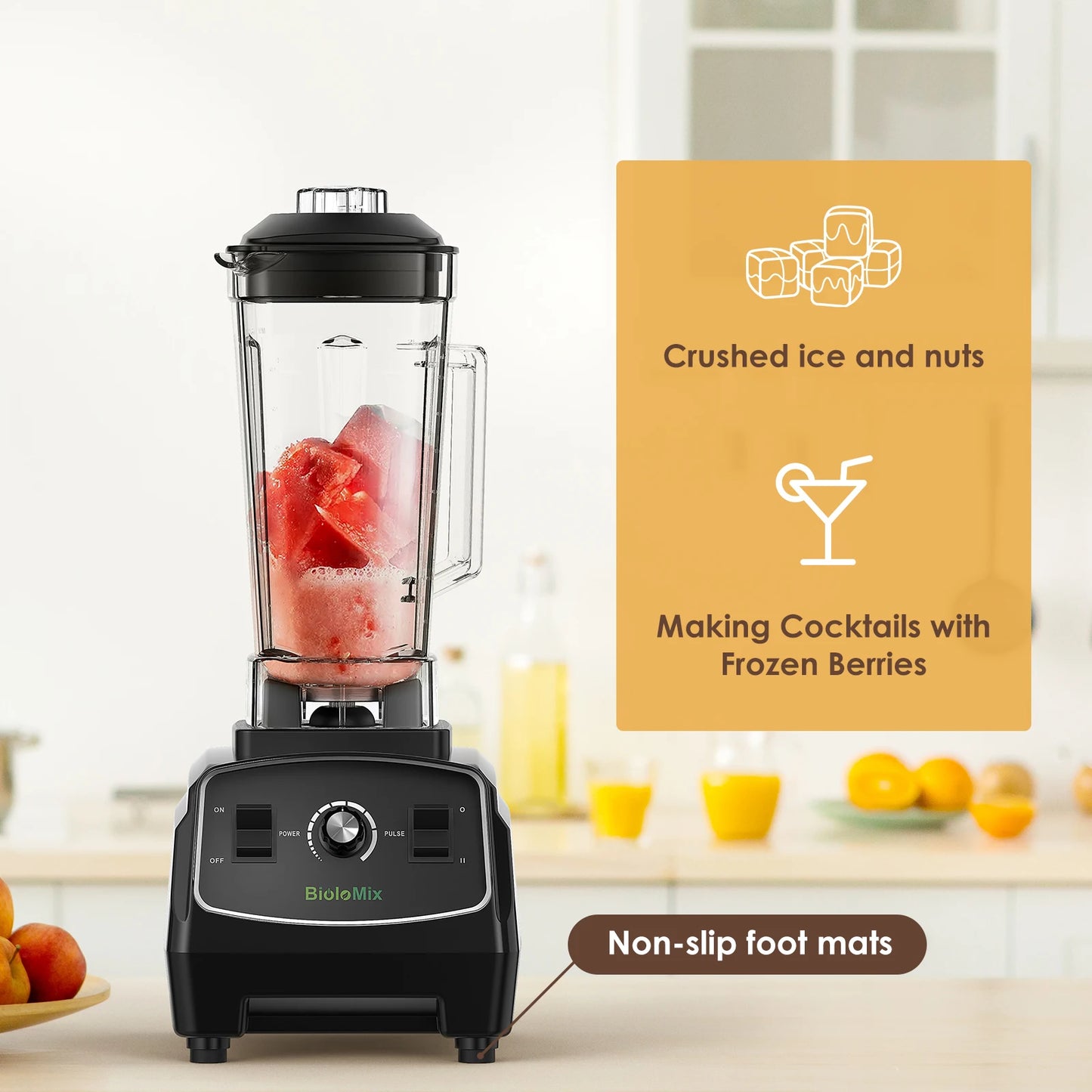 Biolomix 3HP 2200W Commercial Blender Mixer Juicer Food Processor