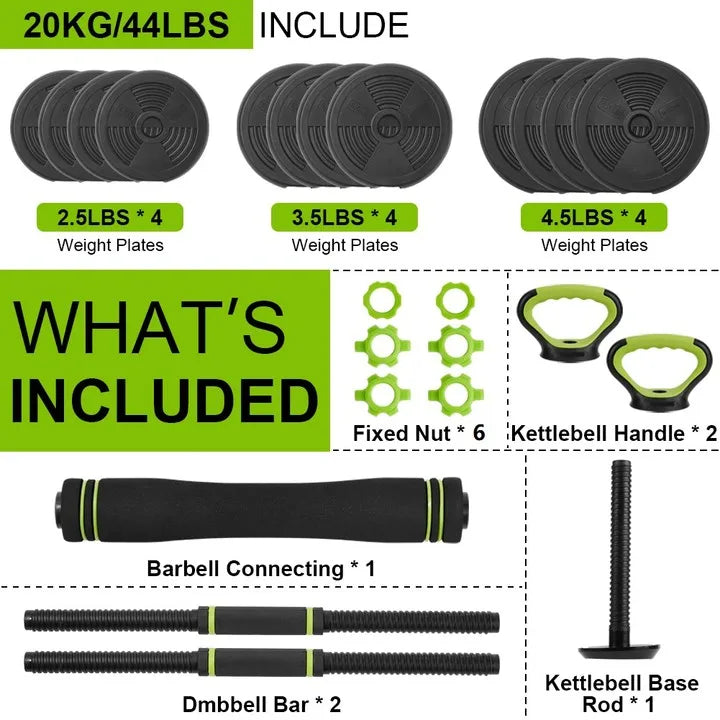 TWISTER.CK Adjustable Dumbbells 4-In-1 Free Weight Set For Home Gym