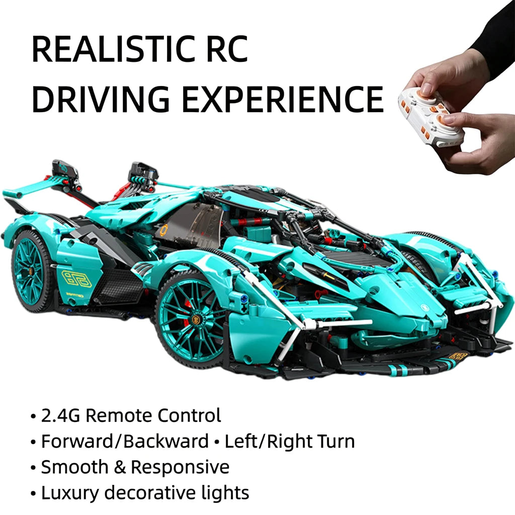 V12 Block Roadster RC Building Block Set Compatible With Lego