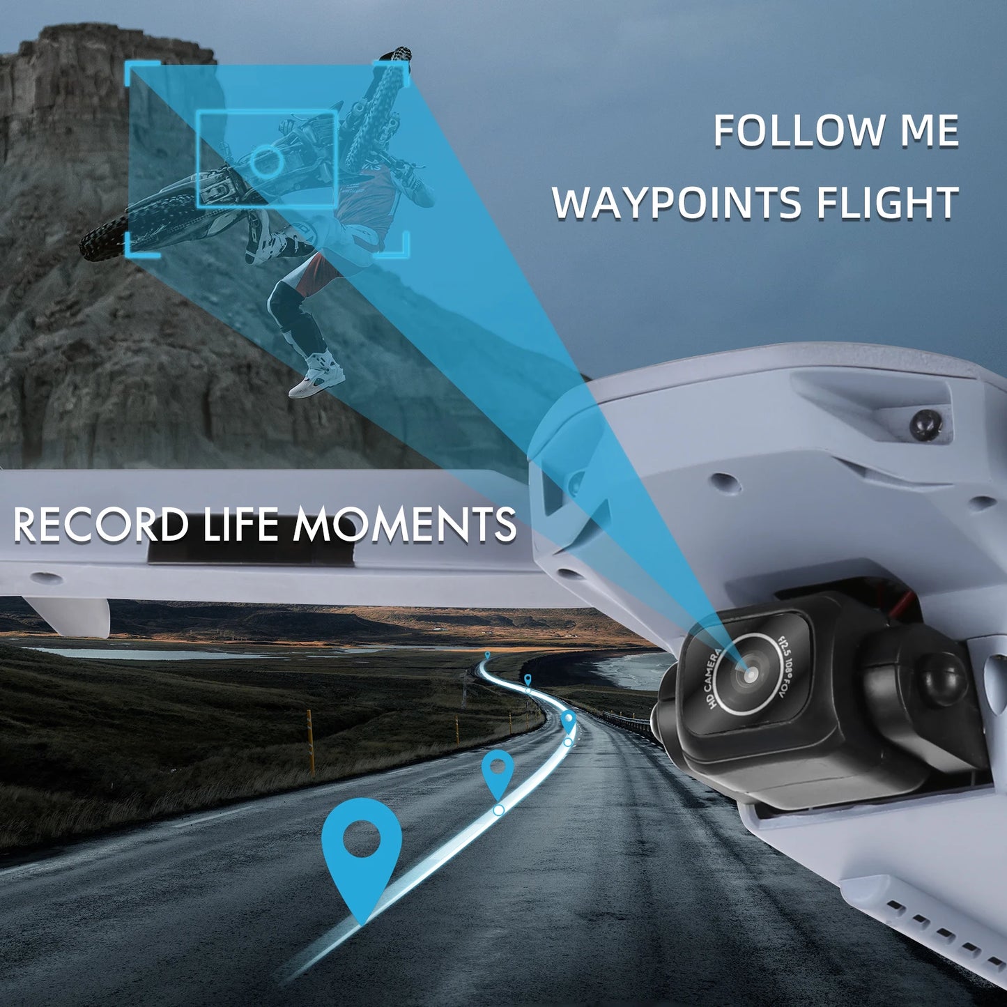 G-Anica 4K Camera Drone With GPS Auto Return For Beginners