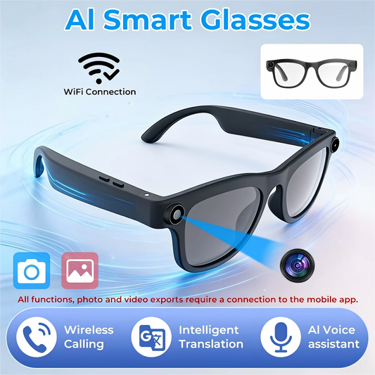 Giinova Smart Camera Glasses With Dual Microphones And AI Translator