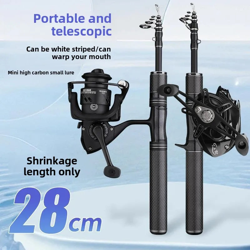 Mini Telescopic Fishing Rod Portable Micro Rod Accessory Kit