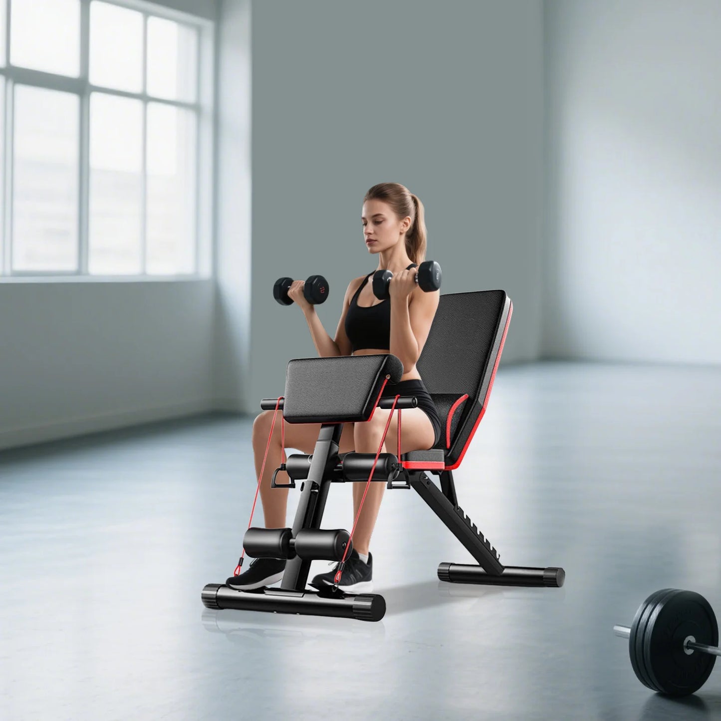 Multifunctional Deadlift Board For Home Fitness And Adjustable Bench