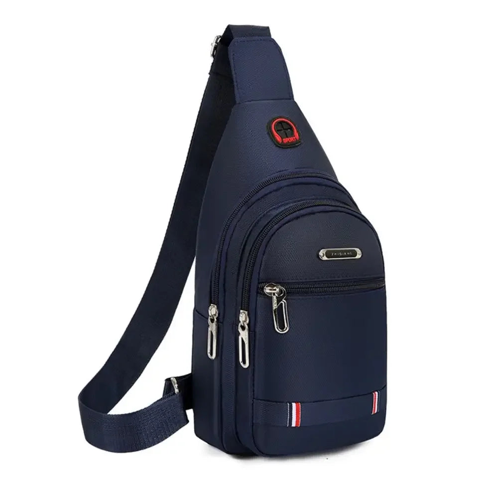 Men Messenger Crossbody Bag Oxford Cloth With USB Charge