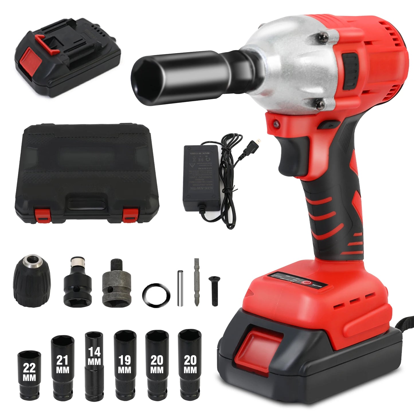20V Cordless Impact Wrench Set With Brushless Drill Driver