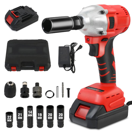 20V Cordless Impact Wrench Set With Brushless Drill Driver