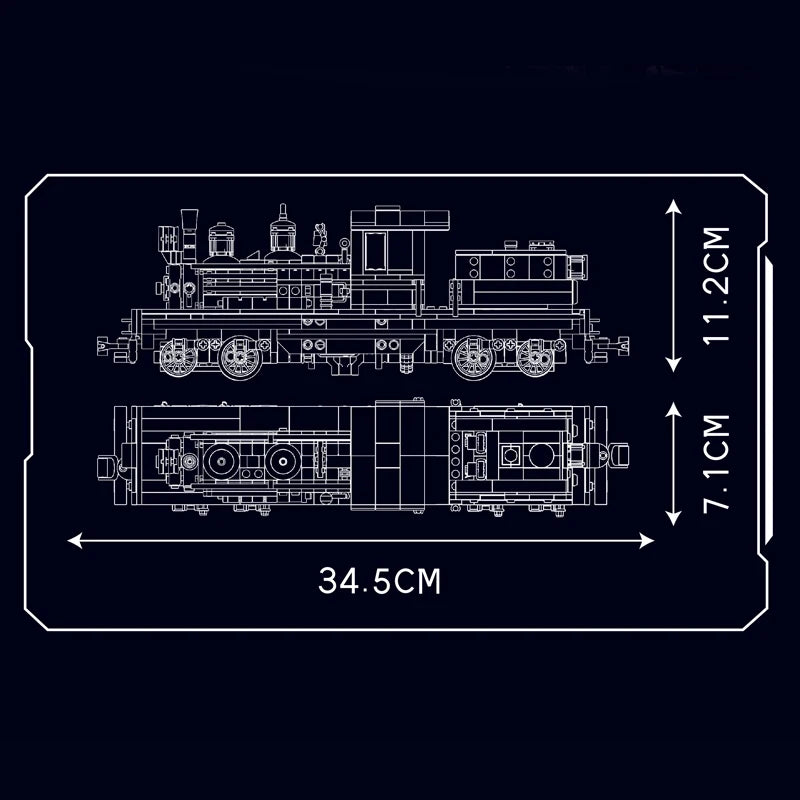 Mould King 12032 RC Shay Type Steam Locomotive Building Block Gift