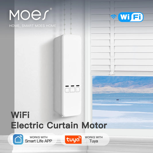 MOES Tuya WiFi Smart Motorized Roller Blinds Kit Remote