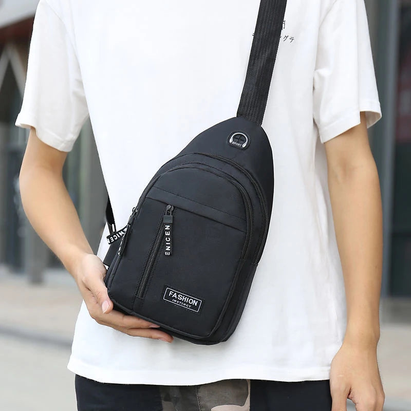 Men Crossbody Sling Bag Multifunction Travel Shoulder Bag