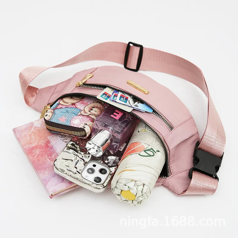 Korean Casual Oxford Cloth Messenger Bag Anti Splashing For Outdoor Travel